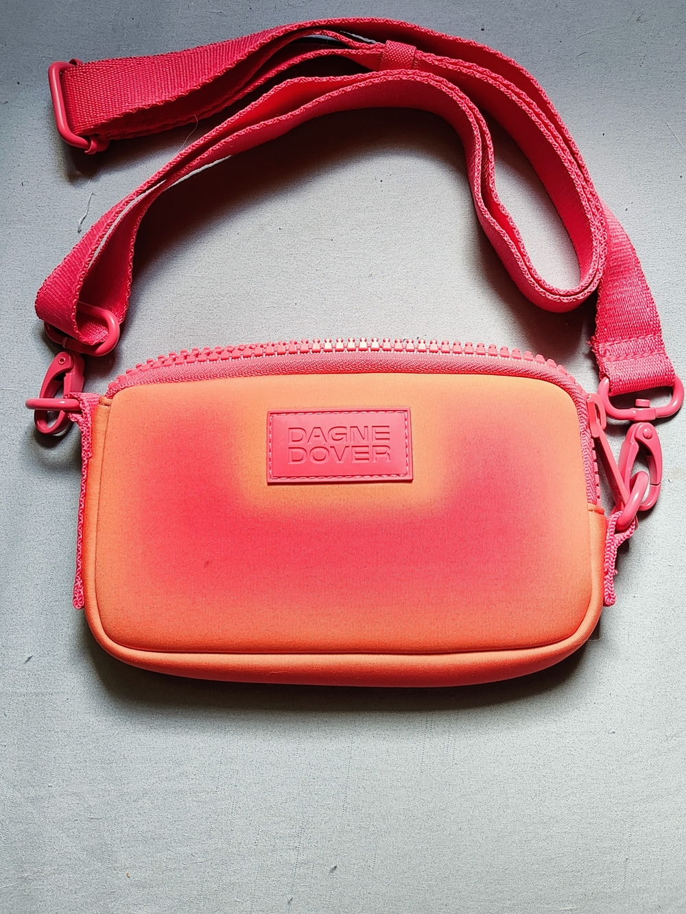 Dagne Dover Pink-Orange Crossbody Pouch